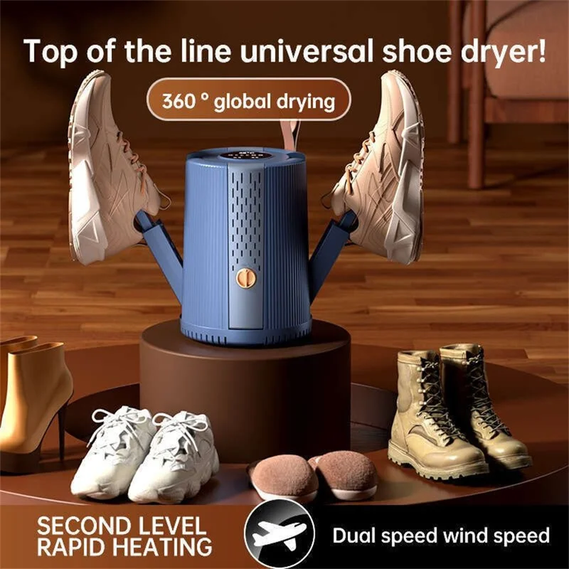 X3 4-Head Multi-Function Shoe Dryer Socks Warmer Deodorizer Boot Dryer for Home Dorm - EU Plug