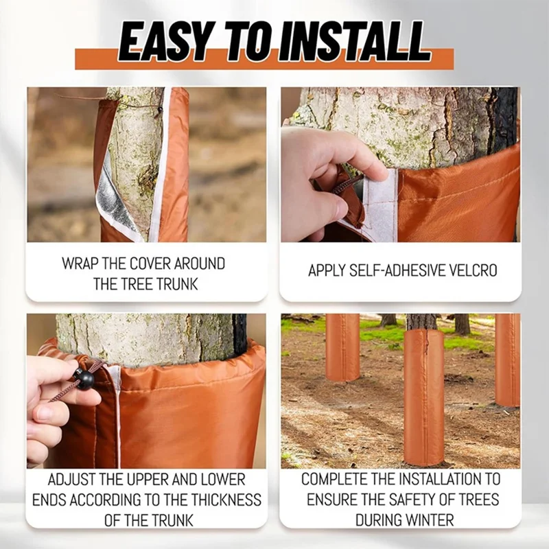 Capa de Proteção para Raízes de Palmeira de Inverno 20 x 100 cm, Dispositivo de Proteção contra Geada para Plantas Exteriores com Cordão, Saco de Proteção contra o Congelamento de Plantas