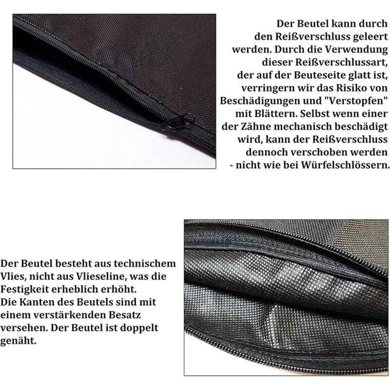 Auffangbeutel für Laubbläser Verstellbarer Ersatzbeutel mit Reißverschluss Reißfest