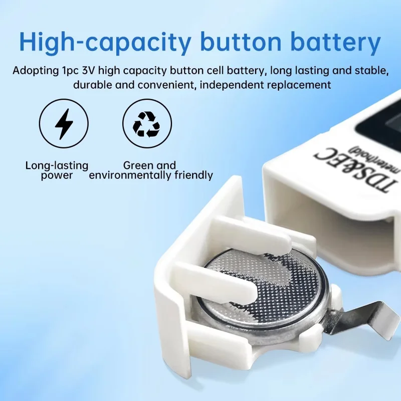 A4L HD-display TDS-vandtestpen Enkelt baglysvands kvalitetstest med ledningsevne- og temperaturmåling