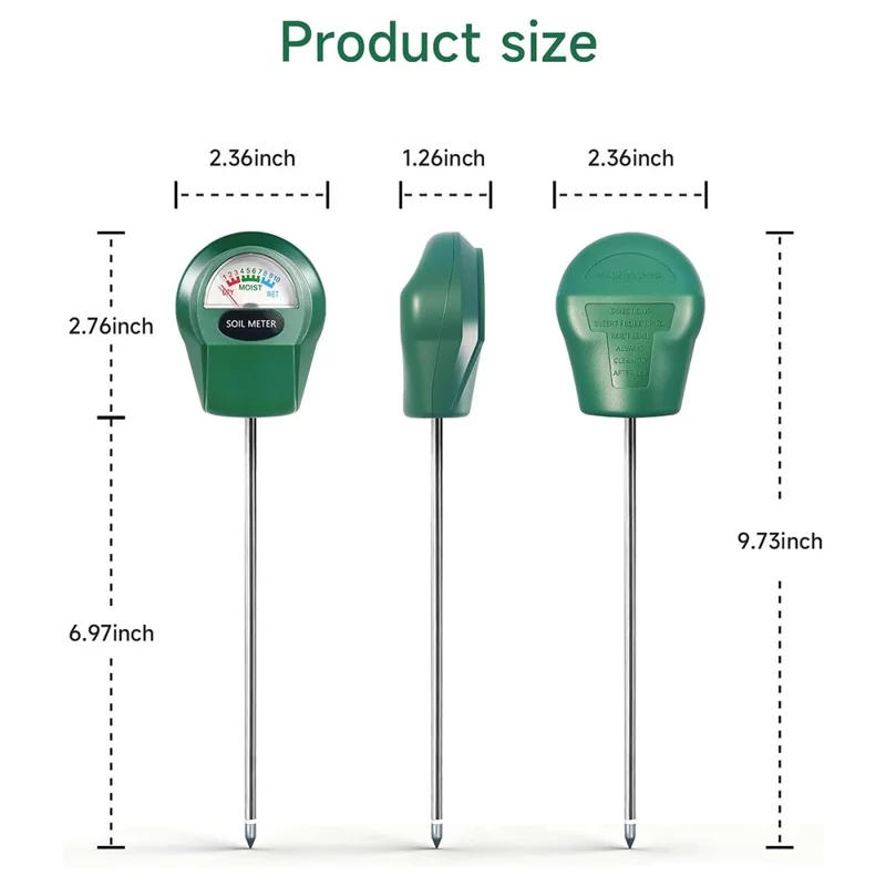 Medidor de Humedad de Suelo MDST-04SD, Instrumento de Prueba de Suelo Preciso con Sonda de Metal, Listo para Usar, para Jardinería