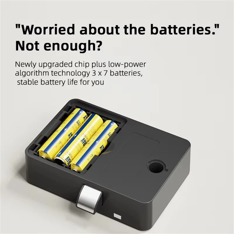 F079 Smarte NFC-Schubladensperre ohne Bohren mit integriertem Chipkarten-Leser für Sauna-Schränke – Schwarz