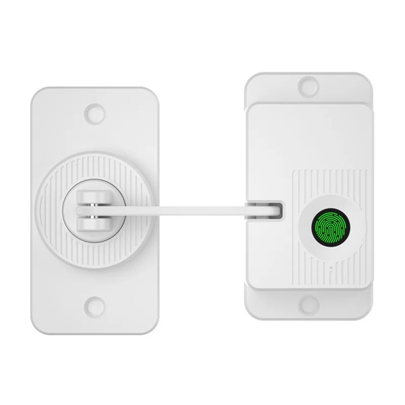 V85 Flat Smart Fingerprint Lock Fast Recognition Home Security Lock for Door Window Drawer Child Pet Protection - White