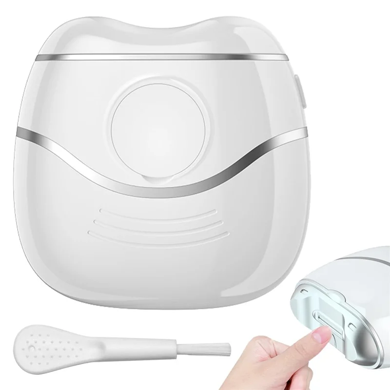 FK308 Автоматическая электрическая машинка для стрижки ногтей, многофункциональная машинка-гризер для ногтей, бесшумная, для детей, взрослых, пожилых людей — белый + серебристый