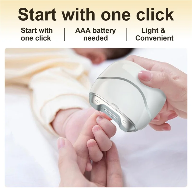 FK308 Автоматическая электрическая машинка для стрижки ногтей, многофункциональная машинка-гризер для ногтей, бесшумная, для детей, взрослых, пожилых людей — белый + серебристый