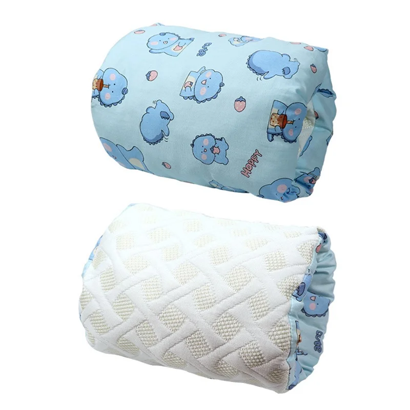 Oreiller d'Allaitement Double Face pour Bébé, Coussin Confortable pour Nouveau-né, Lavable en Machine - Petit Dragon Bleu