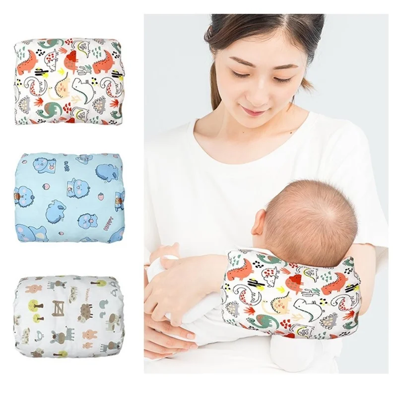 Oreiller d'Allaitement Double Face pour Bébé, Coussin Confortable pour Nouveau-né, Lavable en Machine - Petit Dragon Bleu