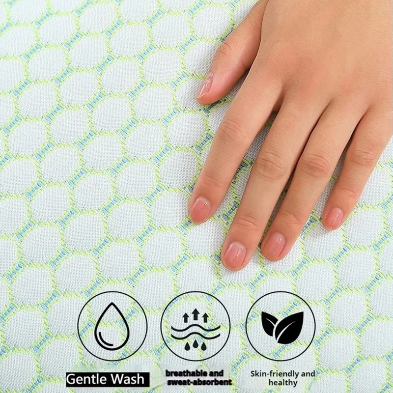 Cuscino Rotondo con Foro Singolo per Protezione dell'Orecchio, Cuscino per Protezione del Collo durante il Sonno Laterale con Fodera Rimovibile Lavabile - Verde