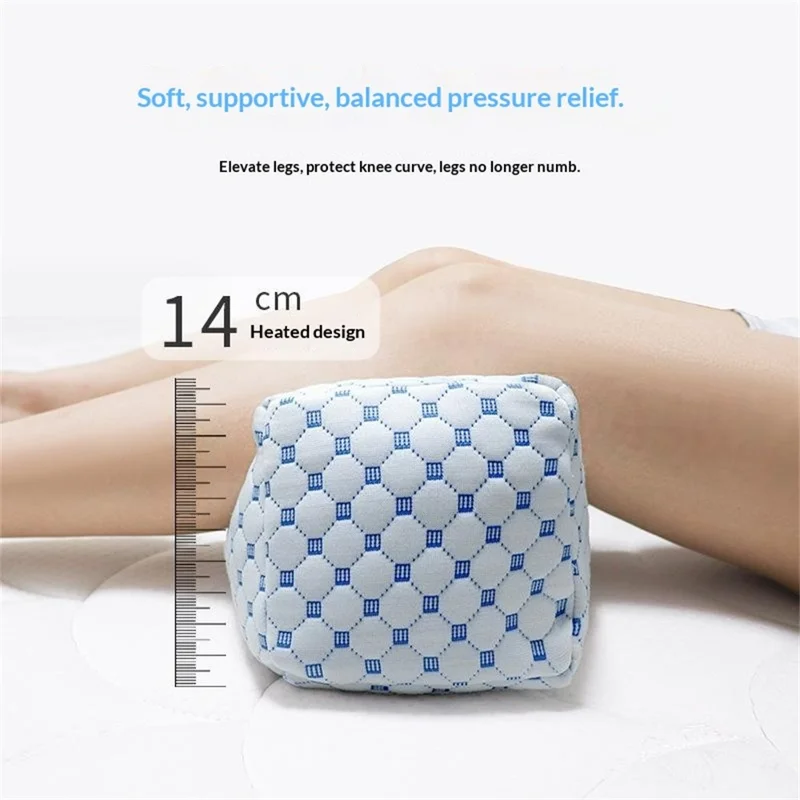 Cuscino di Sollevamento per Ginocchia e Gambe a Forma d'Onda per Anziani, Cuscino per il Riposo dei Piedi per il Rilievo dalle Varici - Blu Ghiaccio
