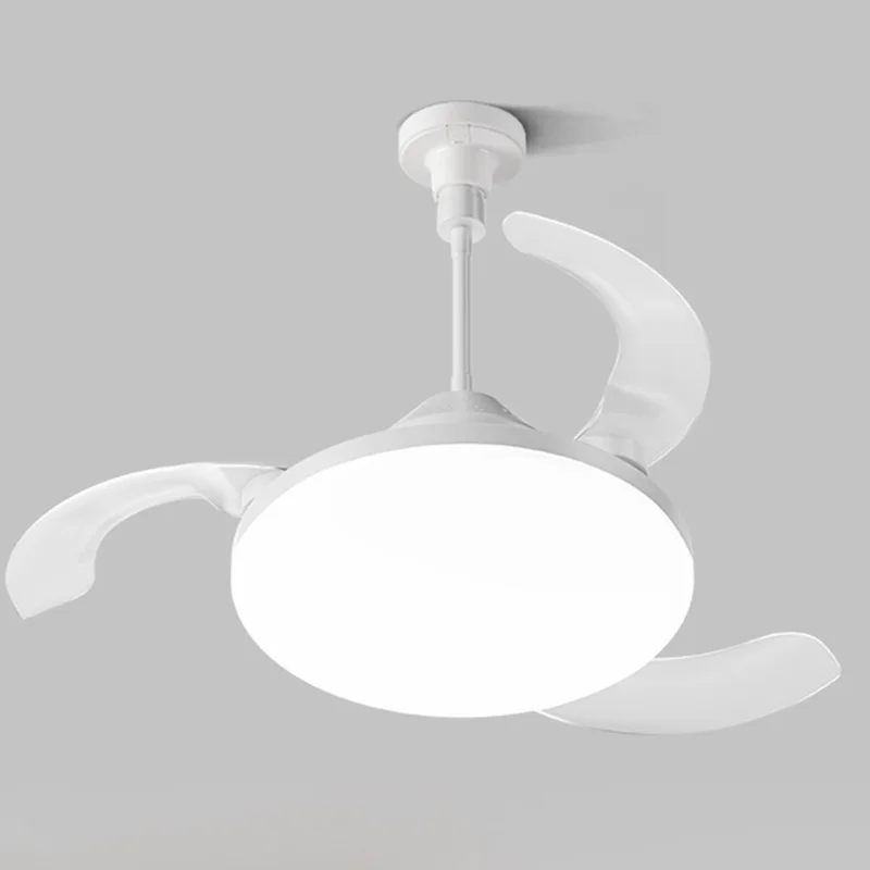 E27 Big Extended Head Fan Light Remote Control 3 Speeds Adjustable Invisible Ceiling Fan Light