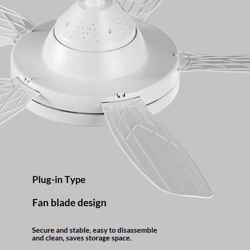 E27 32 inch Large Airflow Ceiling Fan Light Remote Control Fan Lamp 3 Level Dimming for Dining Room Bedroom