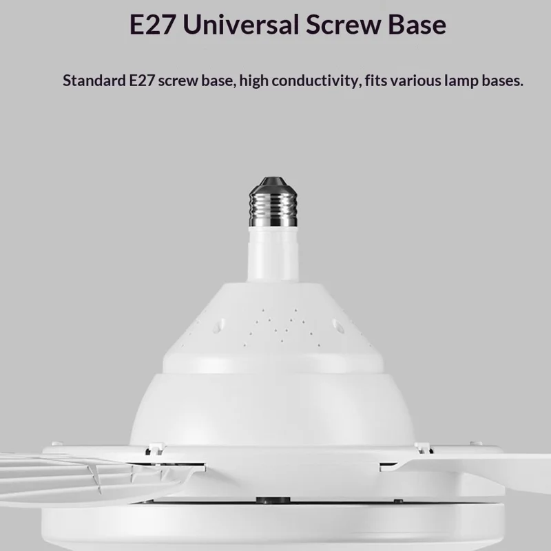 E27 32 inch Large Airflow Ceiling Fan Light Remote Control Fan Lamp 3 Level Dimming for Dining Room Bedroom