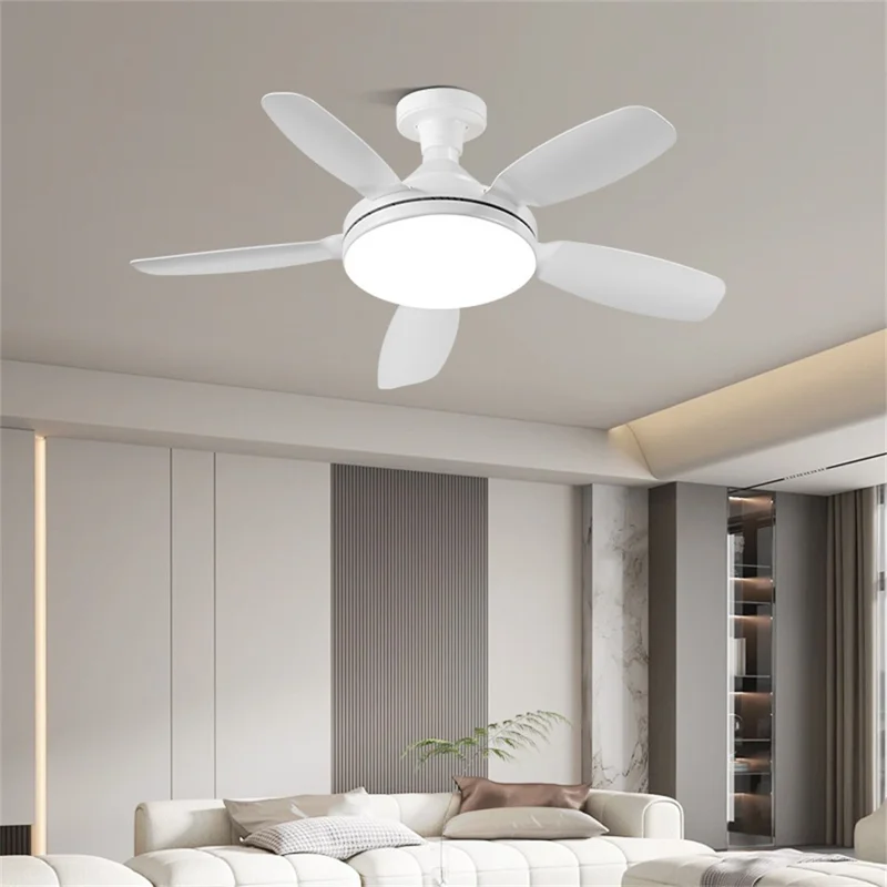 E27 32 inch Large Airflow Ceiling Fan Light Remote Control Fan Lamp 3 Level Dimming for Dining Room Bedroom