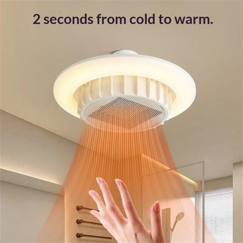Bathroom LED Large Heating Fan Light Remote  /  Switch Control PTC Ceramic Heater Lamp for Home Bedroom Remote Control