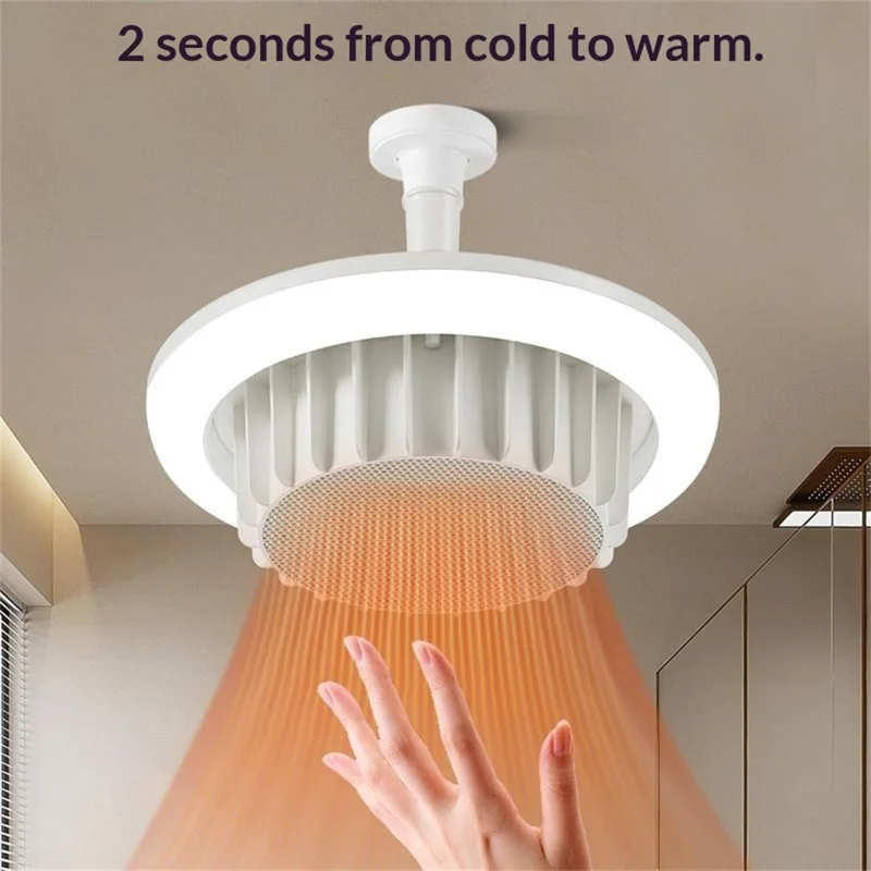 Electric Heating Fan Lamp PTC Ceramic Bathroom Heater Quick Heating Warmer with Remote and Switch Control