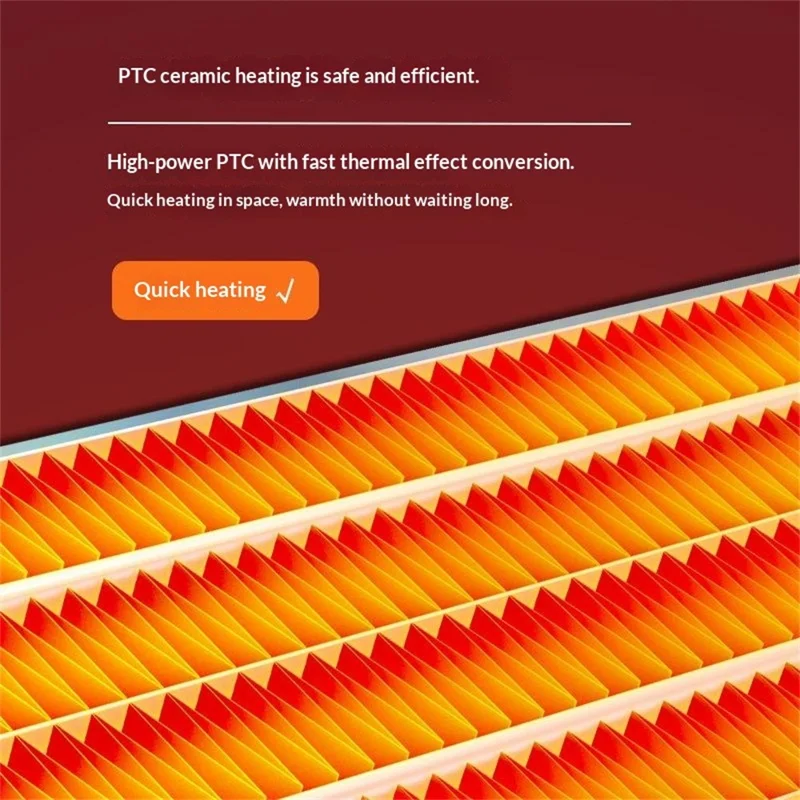 Electric Heating Fan Lamp PTC Ceramic Bathroom Heater Quick Heating Warmer with Remote and Switch Control