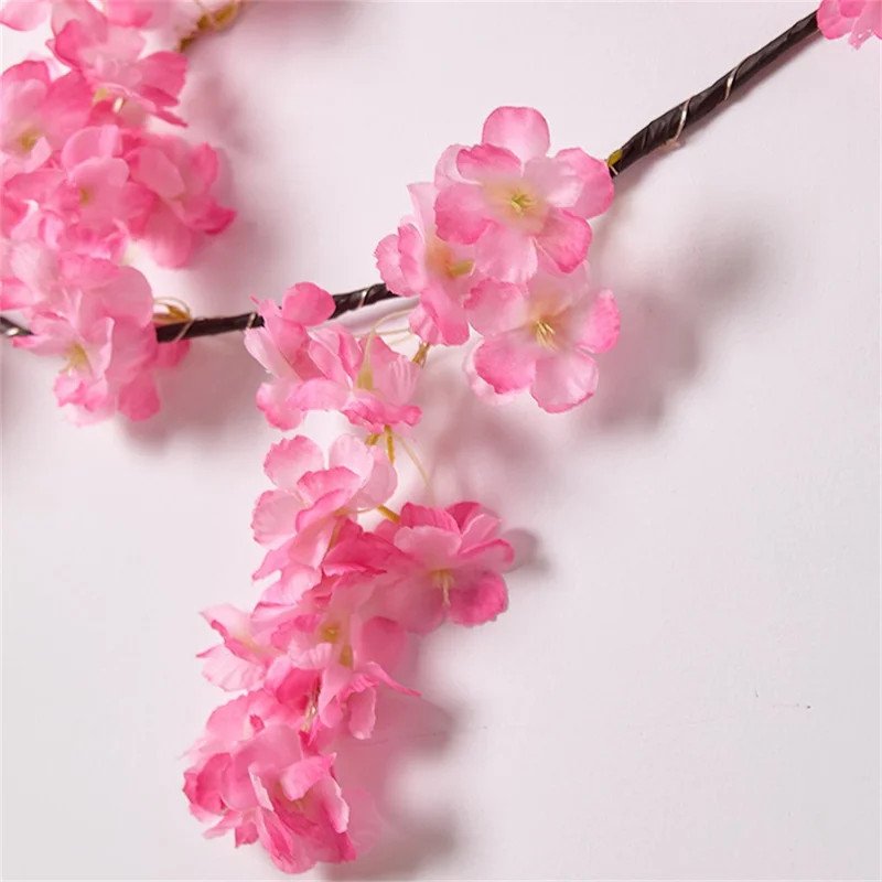 1.8m 100-LED Cherry Blossom Branch String Light USB Powered 8 Modes Flexible DIY Indoor Ambiance Lamp - Pink