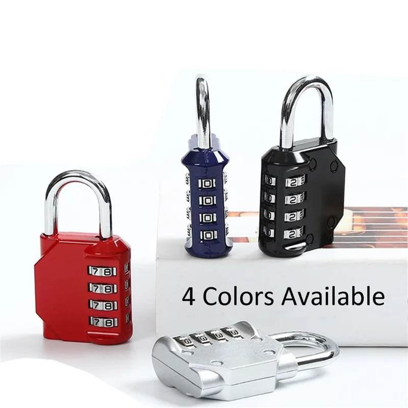840 Zinklegierung 4-stelliges Kombinationsschloss Wasserdicht Rostfrei Diebstahlsicherung für Zuhause, Wohnheim, Lager - Schwarz