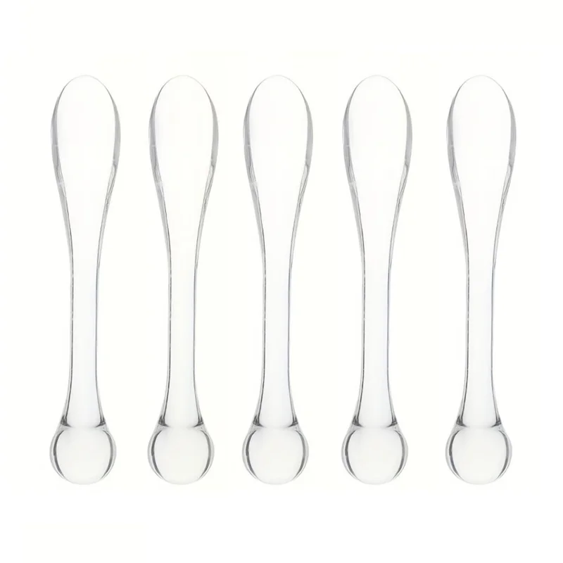 Conjunto de 5 Espátulas Cosméticas para Creme de Olhos, Espátula de Plástico para Cuidados com a Pele, 8 x 1,5 cm