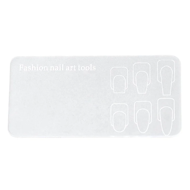 Paleta de Treino para Arte em Unhas, Prática Reutilizável, Placa Transparente para Desenho de Flores em Manicure - Prata