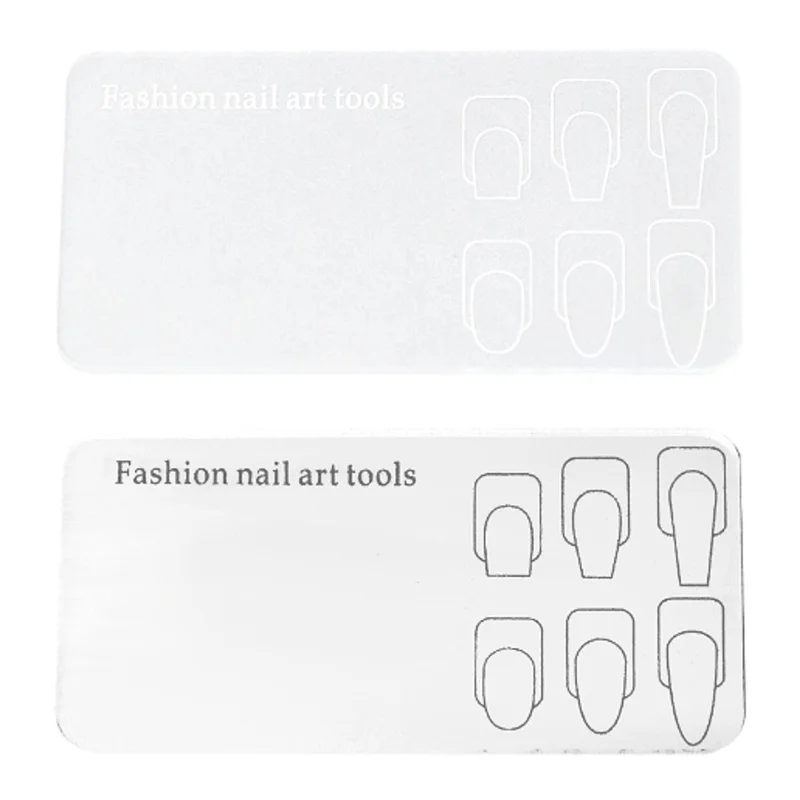 Paleta de Treino para Arte em Unhas, Prática Reutilizável, Placa Transparente para Desenho de Flores em Manicure - Prata