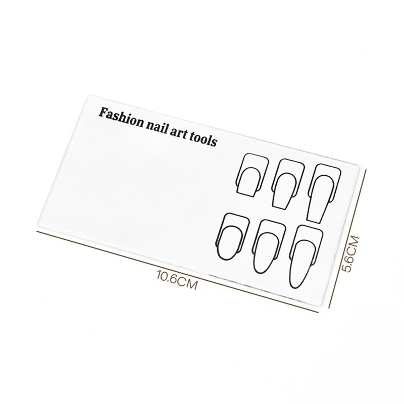 Paleta de Treino para Arte em Unhas, Prática Reutilizável, Placa Transparente para Desenho de Flores em Manicure - Prata