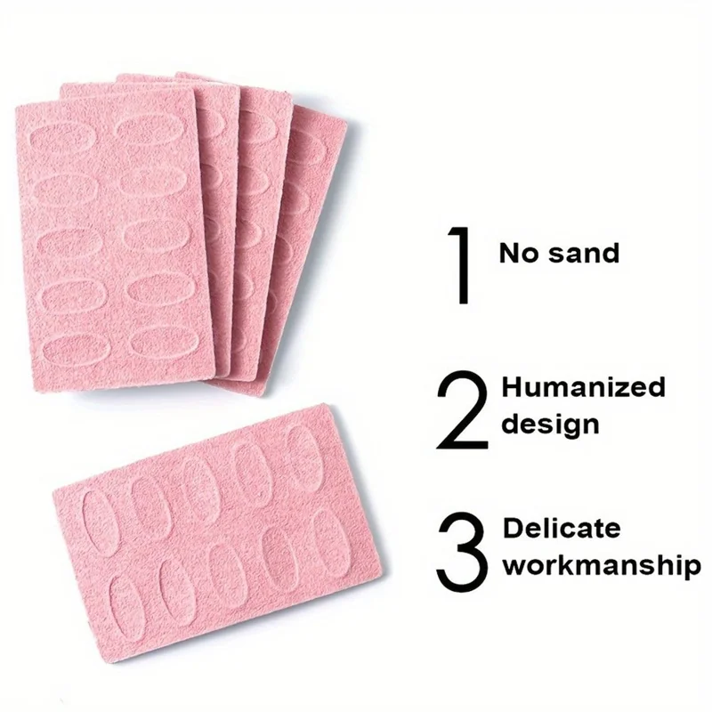 Edelstahl-Zweikopf-Nagelhautschieber und 50-tlg. 180er-Körnung Schleifblätter Maniküre-Set