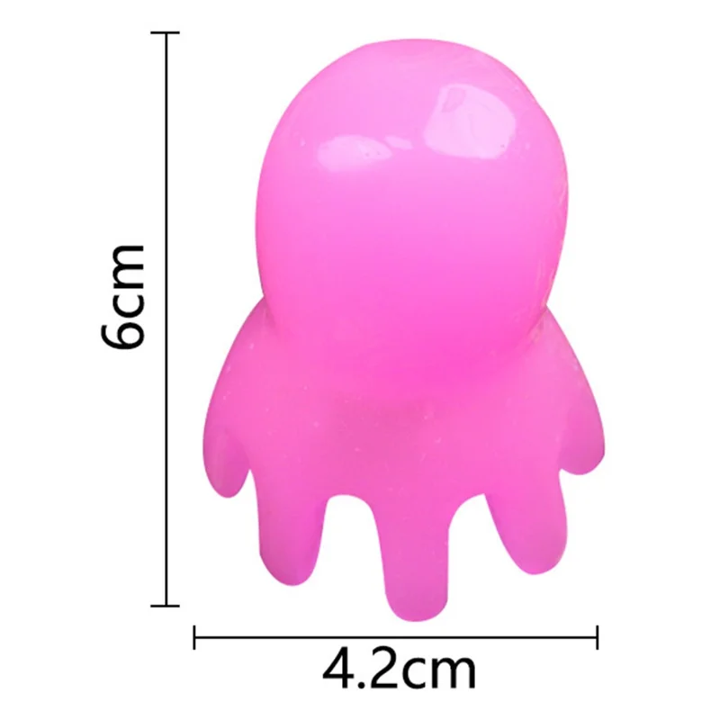 Oksehoved til hovedmassage med blækspruttedesign, terapikam for meridianer til stresslindring - Pink