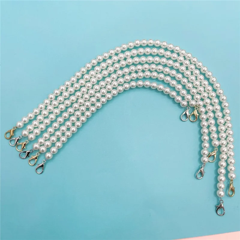 30cm Pearl Chain Accessory Versatile Decorative Pearl Chain Strap for Bags and Shoes - Gold