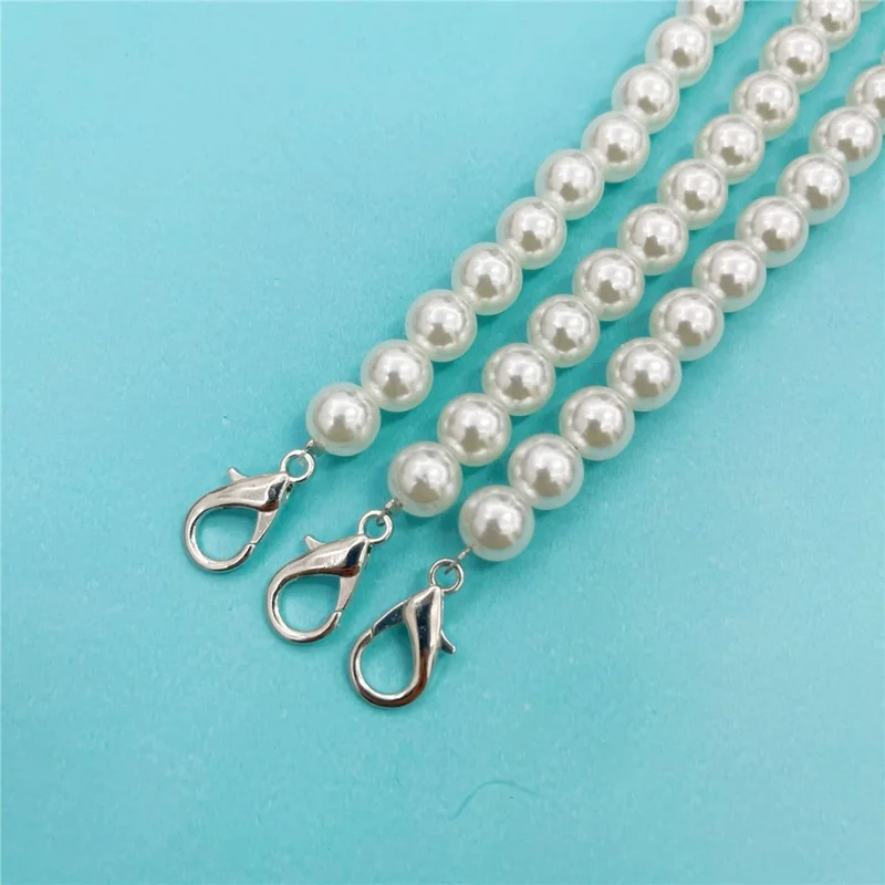 30cm Pearl Chain Accessory Versatile Decorative Pearl Chain Strap for Bags and Shoes - Gold