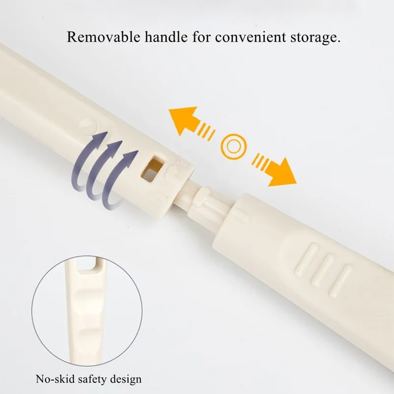 Tragbares Set zur Reinigung von Babyflaschen, Silikon-Flaschenbürste mit Aufbewahrungsbox und Dosierflasche – Weiß