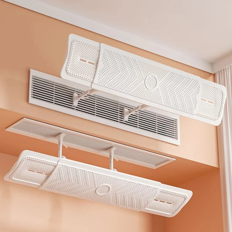 L-Type Central Air Conditioner Wind Deflector, 3 in 1 Adjustable Anti-Direct-Blow Extendable Air Guide Panel