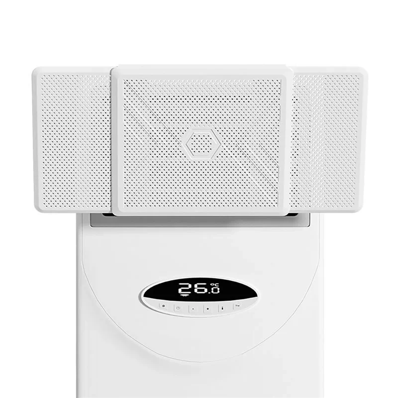 Desviador de Ar K-Style para Ar Condicionado de Gabinete Quadrado com Painel de Favos de Mel em PP e Haste Telescópica Vertical