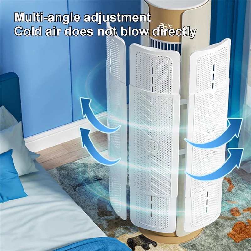 F-Type Standing Air Conditioner Wind Deflector 3-in-1 Anti-Direct-Blow Extendable Shield