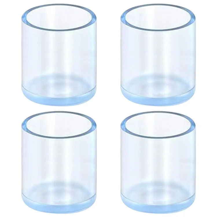 4 Pièces / Set 19 mm Round Résistante à la Poussière Transparent Meubles en Caoutchouc Table de Couvercle de Pied et Chaise Paet Paet Paet