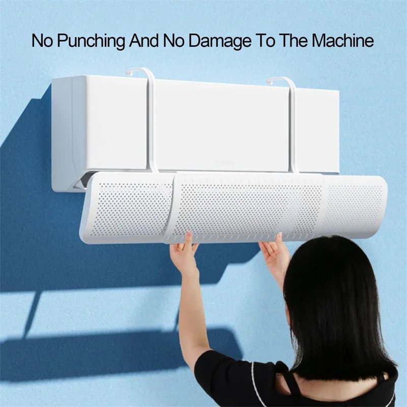 G-Typ 3-in-1 Klimageräte-Luftleitblech, teleskopierbar, ohne Montage, Anti-Direkt-Weichen-Schild für Wand-AC