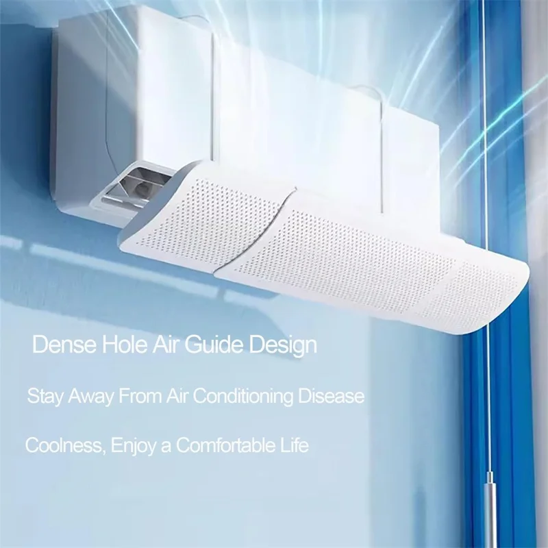 G-Typ 3-in-1 Klimageräte-Luftleitblech, teleskopierbar, ohne Montage, Anti-Direkt-Weichen-Schild für Wand-AC