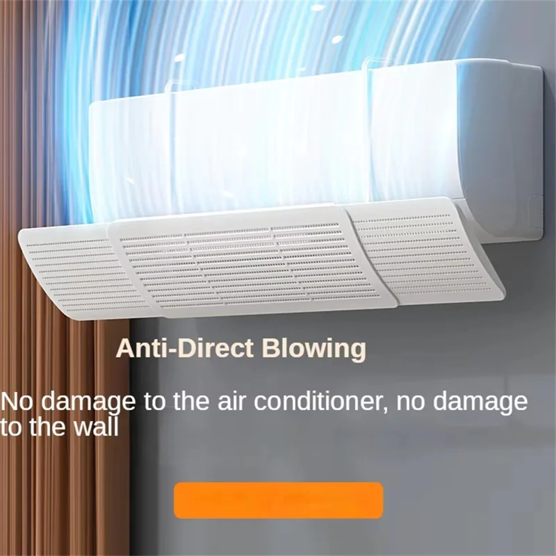 A-Type 3 in 1 Air Conditioner Wind Deflector Enlarged Thickened Telescopic Anti-Direct-Blow Airflow Shield No-Installation