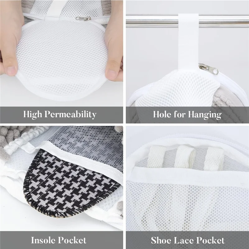 Lazy Shoe Wash Bag for Washing Machine Sneaker, Sports Shoes Cleaner Protective Pouch Anti Deformation