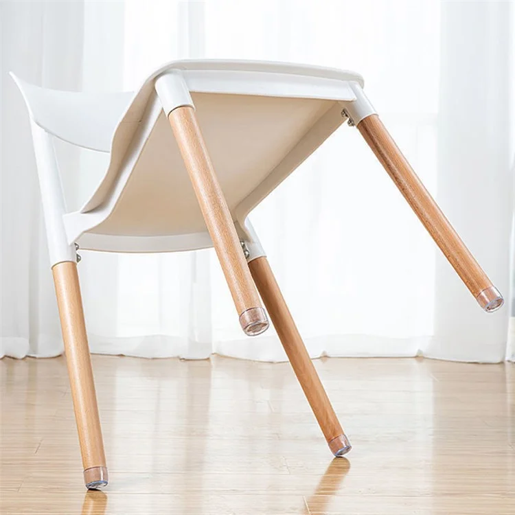4Pcs / Set 22mm Round Furniture Leg Socks Table and Chair Feet Pad Caps Transparent Floor Protector Rubber Pad