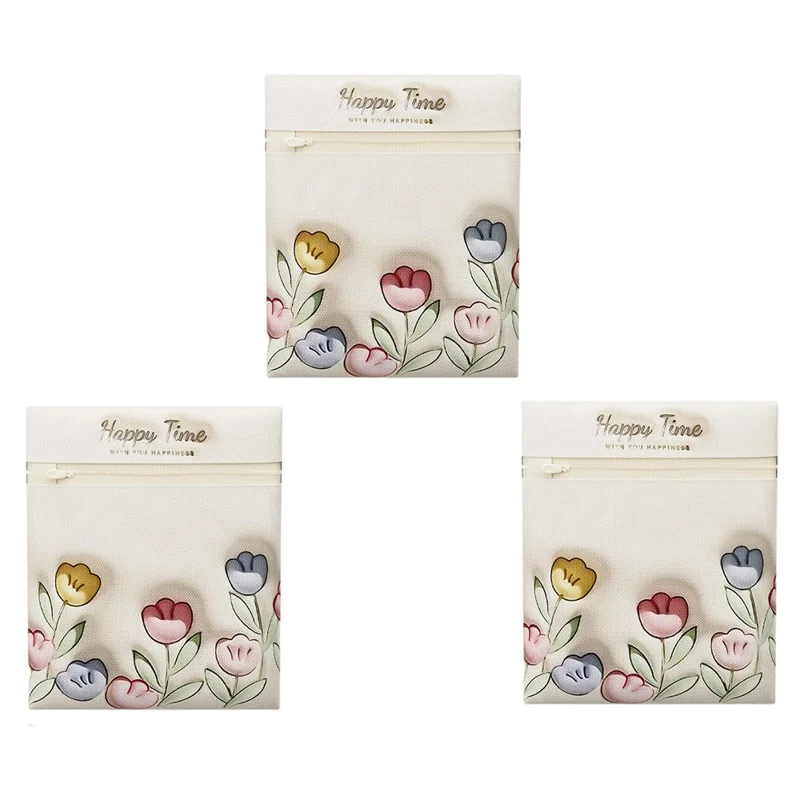 3Pcs Mesh Laundry Bags for Socks 25 x 30cm Washing Machine Wash Bags Protective Anti-Deformation Mesh Wash Bag