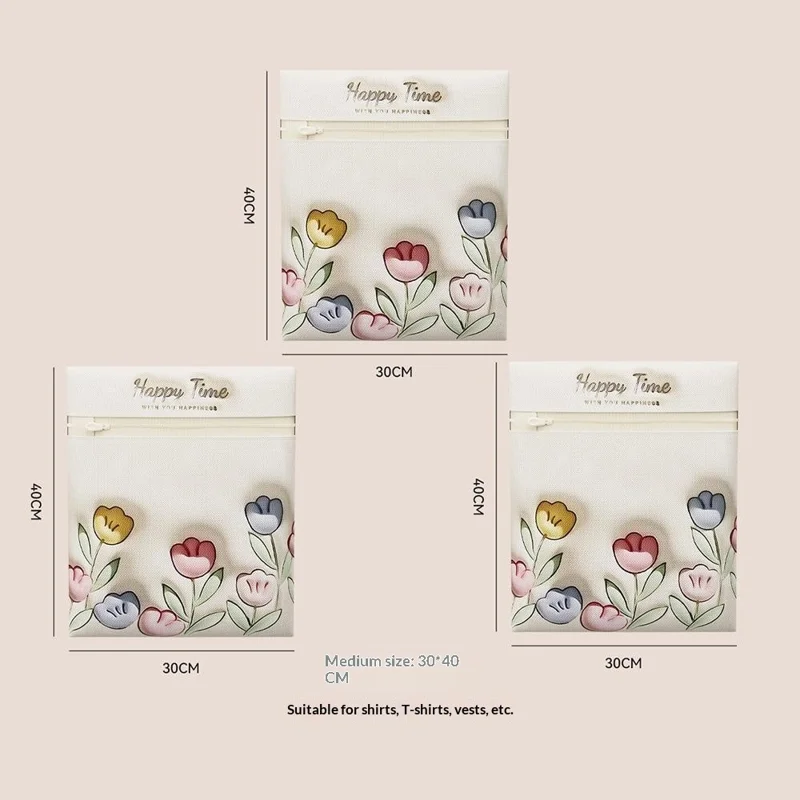 3Pcs Mesh Laundry Bags for Shirts 30 x 40cm Washing Machine Wash Bags Protective Anti-Deformation Mesh Wash Bag