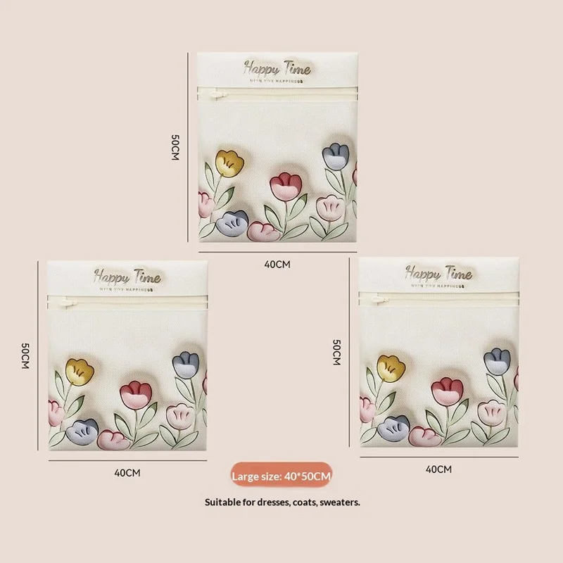 3Pcs Mesh Laundry Bags for Sweaters 40 x 50cm Washing Machine Wash Bags Protective Anti-Deformation Mesh Wash Bag