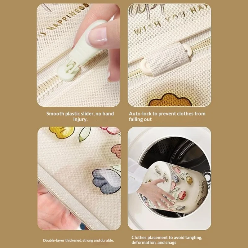 6Pcs Laundry Mesh Bags Set for Coats / Sweaters / Shirts / Socks / Underwear / Pants Washing Machine Bags Anti-Deformation