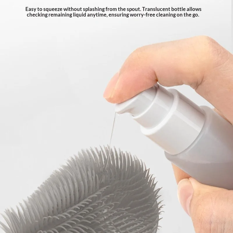 6 stk./sæt TPE babyflaske rengøringsbørste, rejsesæt med tørrehylder til spedbarnsflasker / bryster / kopper