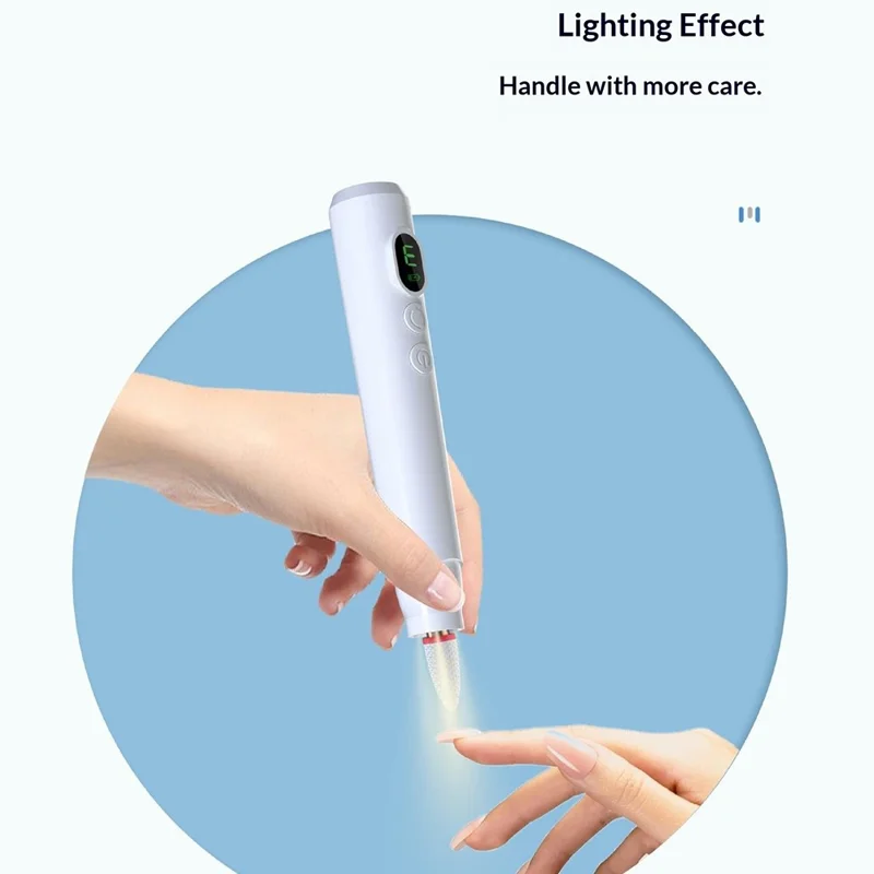 HX-10 LED Display Electric Nail Drill Machine 5 Speeds Professional Nail File Polish Buffer Cuticle Remover