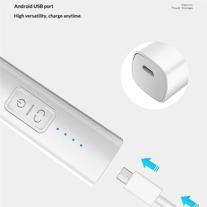 M1 Electric Nail Polisher with 6 Drill Bits 4 Speeds Professional Nail Grinding Polishing Tool Dead Skin Removal Built-in LED Light