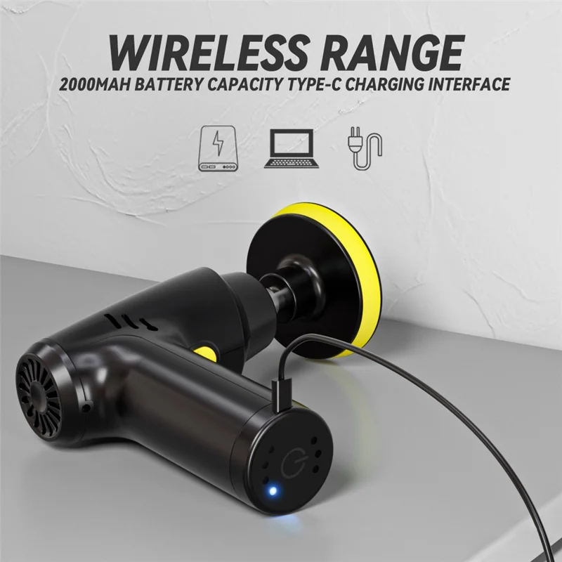 CP001 Portable Cordless Car Waxing Polisher 3 Gears Electric Car Polishing Machine Cordless Car Polisher