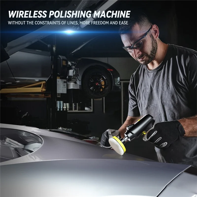 CP001 Portable Cordless Car Waxing Polisher 3 Gears Electric Car Polishing Machine Cordless Car Polisher