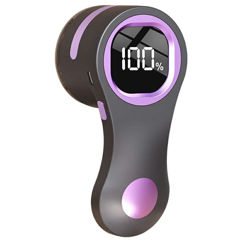 MQ-01 Rasoir Électrique Portable pour Peluches Chargement USB Affichage LED Gris